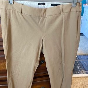 Jcrew Minnie Cropped Stretch Pants khaki 12